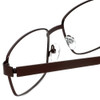 Close Up View of Gotham Style Designer Progressive Lens Blue Light Glasses GS14 in Brown 59mm