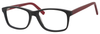 Profile View of Esquire Mens EQ1546 Progressive Lens Blue Light Glasses Black&Red Temples 54mm