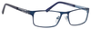Profile View of Esquire Unisex EQ1551 Metal Frame Progressive Blue Light Glasses in Navy 54 mm