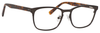 Front View of Ernest Hemingway H4820 Progressive Lens Blue Light Glasses Satin Gunmetal 52 mm