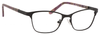 Front View of Ernest Hemingway H4822 Womens Progressive Lens Blue Light Glasses in Black 52 mm