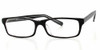 Profile View of Calabria Soho by Vivid 60 Designer Progressive Blue Light Glasses Black Crystal