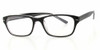 Profile View of Calabria Soho by Vivid 95 Designer Progressive Blue Light Glasses Black Crystal