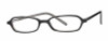 Profile View of Calabria Vivid 721 Designer Progressive Lens Blue Light Glasses in Black Grey