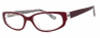 Profile View of Calabria Vivid 725 Designer Progressive Lens Blue Light Glasses in Wine Zebra