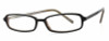 Profile View of Calabria Vivid 733 Designer Progressive Lens Blue Light Glasses in Black Brown