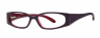 Profile View of Calabria Vivid 737 Designer Progressive Lens Blue Light Glasses in Black Purple