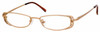 Profile View of Valerie Spencer Designer Progressive Lens Blue Light Glasses 9118 in Mocha Oval