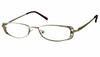 Profile View of Valerie Spencer Designer Progressive Lens Blue Light Glasses 9118 in Silver