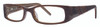 Profile View of Calabria Vivid 659 Designer Progressive Lens Blue Light Glasses Brown Rectangle