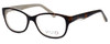 Profile View of Calabria Splash SP61 Designer Progressive Lens Blue Light Glasses in Demi-Brown