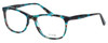 Profile View of Calabria Splash SP62 Designer Progressive Lens Blue Light Glasses in Turquoise