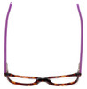 Top View of Calabria Viv 848 Designer Progressive Lens Blue Light Glasses in Demi-Purple