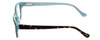 Side View of Calabria Splash Designer Progressive Lens Blue Light Glasses SP59 in Demi-Blue