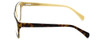 Side View of Calabria Splash Designer Progressive Lens Blue Light Glasses SP60 in Demi-Brown