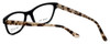 Close Up View of Calabria Viv Designer Progressive Blue Light Glasses 867 in Matte-Black-Demi