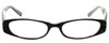 Front View of Calabria Designer Progressive Lens Blue Light Glasses 854 Ebony Unisex Oval 60mm