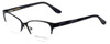 Profile View of Corinne McCormack Designer Progressive Blue Light Glasses Gramercy in Black 52mm