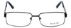 Front View of Big&Tall Designer Progressive Blue Light Glasses 6 Matte Black Men's Metal 61mm