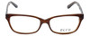 Front View of Ecru Designer Progressive Lens Blue Light Glasses Beck-004 in Brown 53mm Cateye