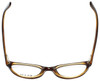 Top View of Ecru Designer Progressive Lens Blue Light Glasses Daltrey-004 in Brown 50mm