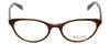 Front View of Ecru Designer Progressive Lens Blue Light Glasses Daltrey-004 in Brown 50mm