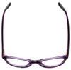 Top View of Ecru Designer Progressive Lens Blue Light Glasses Daltrey-006 in Purple 50mm