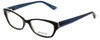 Profile View of Ecru Designer Progressive Lens Blue Light Glasses Ferry-032 in Cerulean 53mm