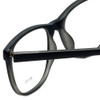 Close Up View of Metro 35 Progressive Blue Light Glasses Black Matte Crystal Retro Acetate 53mm