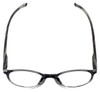 Top View of Calabria R770 Neck Hanging Designer Progressive Blue Light Glasses in Black 57mm