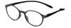Profile View of Calabria R770 Neck Hanging Designer Blue Light Block Glasses Grey Acetate 57 mm