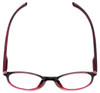 Top View of Calabria R770 Neck Hanging Designer Progressive Blue Light Glasses in Rose 57 mm