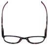 Top View of Calabria R772 Designer Blue Light Block Glasses Purple Unisex Acetate Oval 49 mm