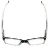Top View of Calabria R125 Designer Blue Light Blocking Glasses Black Acetate Rectangle 53 mm