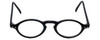 Front View of Calabria 4365 Oval Designer Progressive Blue Light Glasses in Matte Black 42 mm