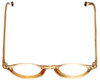Top View of Calabria 4365 Oval Designer Blue Light Blocking Glasses in Champagne Gold 42 mm