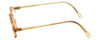 Side View of Calabria 4365 Oval Designer Progressive Blue Light Glasses Champagne Gold 42 mm