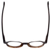Top View of Calabria Elite Designer Blue Light Glasses Hexagon Round R207 46mm in Grey Black