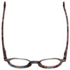 Top View of Calabria Elite Designer Blue Light Glasses Hexagon R207 46 mm Demi Tortoise Blue