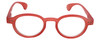 Front View of Calabria Elite Designer Blue Light Blocking Glasses R217 Professor 46 mm in Pink