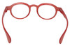 Close Up View of Calabria Elite Designer Blue Light Blocking Glasses R217 Professor 46 mm in Pink