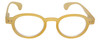 Front View of Calabria Elite Progressive Blue Light Glasses R217 Professor Type 46mm in Yellow