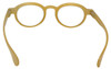 Close Up View of Calabria Elite Progressive Blue Light Glasses R217 Professor Type 46mm in Yellow