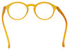 Close Up View of Calabria Elite Lady Designer Blue Light Blocking Glasses ZT1662 in Yellow 48 mm