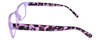 Side View of Calabria Morgan Rectangular Designer Blue Light Glasses 52mm Violet Frost Purple