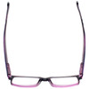 Top View of Calabria Jordan 2 Rectangular Designer Blue Light Blocking Glasses 50mm Wine Red