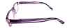 Side View of Calabria Jordan 2 Rectangular Progressive Blue Light Glasses 50 mm Rad Wine Red