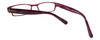 Close Up View of Calabria Mira Rectangular Designer Blue Light Glasses 50mm in Grape Berry Purple