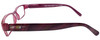 Side View of Calabria Mira Rectangular Progressive Blue Light Glasses 50mm Grape Berry Purple