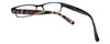 Close Up View of Calabria Mira Square Designer Blue Light Blocking Glasses 50mm Swirl Multi-Color